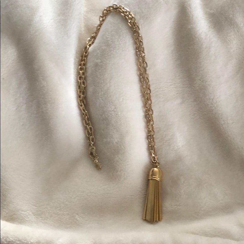 Bauble Bar Gold Tassel Necklace